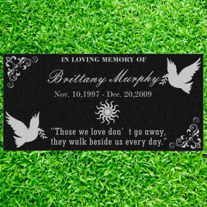 Custom Marble Tombstone Custom Name Date to Commemorate Memorial Stone of Your Loved One, Cemetery Marker Headstone Monument - Peace Pigeon