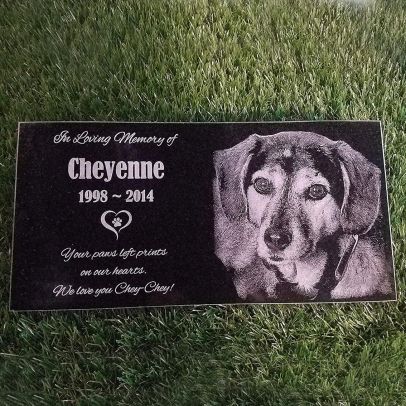 Personalized Pet Stones Memorial Marker with Photo Granite Grave Marker Dog Cat Horse Bird