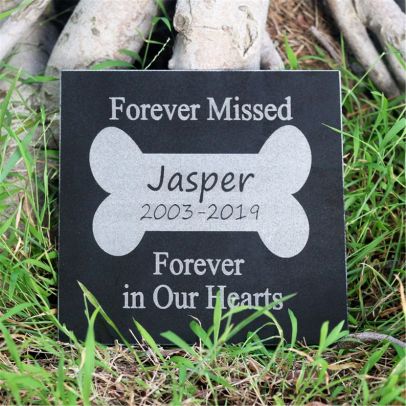Personalized Dog Memorial Stone Engraving Bone - Forever in our hearts
