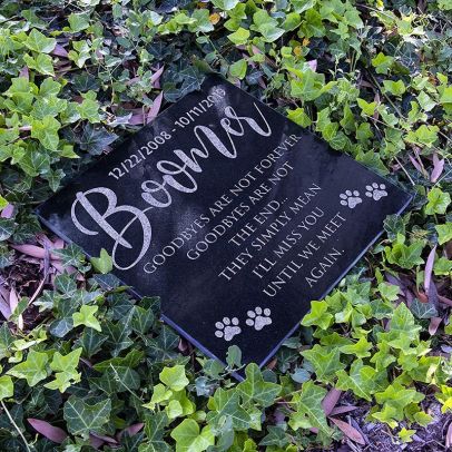 Personalized Dog Memorial Stones Customized pet Grave Marker Headstones #2